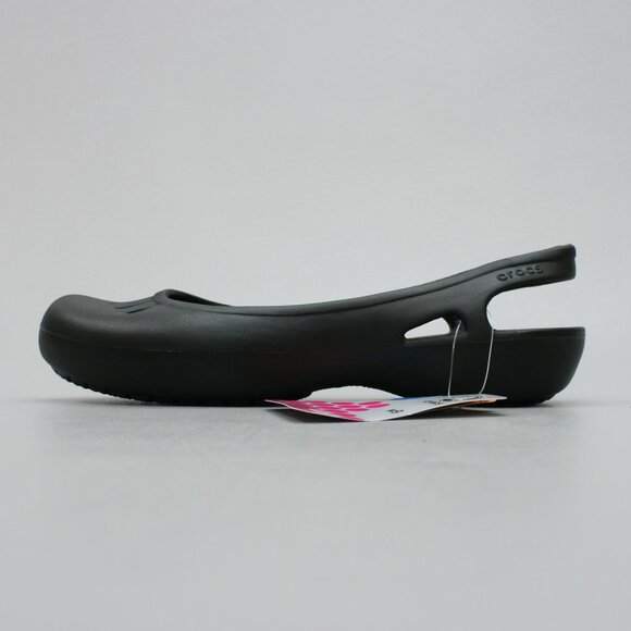 NEW Crocs Ladies 9 Relaxed Fit Malindi Black Flats Slip-on Ballet Loafers Shoes - Picture 2 of 9